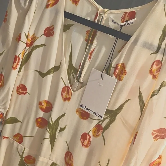 NWT Reformation Nantes dress in Bianca tulip size 0